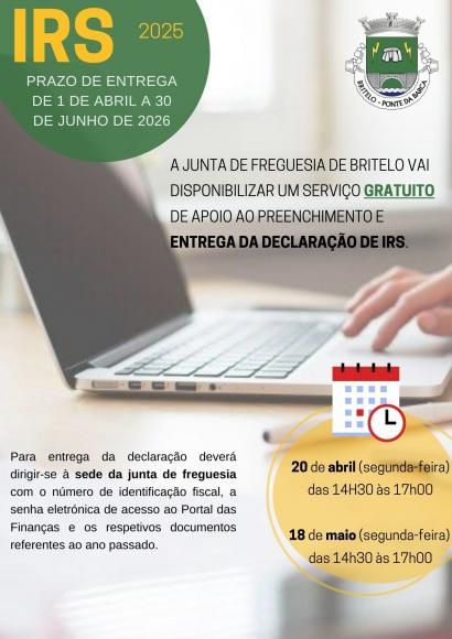  INFORMA&Ccedil;&Atilde;O | APOIO AO PREENCHIMENTO E ENTREGA DA DECLARA&Ccedil;&Atilde;O DE IRS